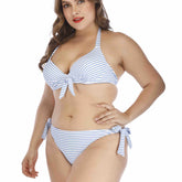 Ohitfits  Women's Two Piece Bikini Set Floral Print Knot Bunny Tie